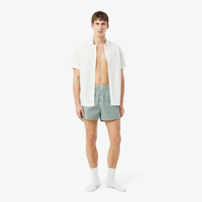 2-pakning med boxershorts i bomullspoplin