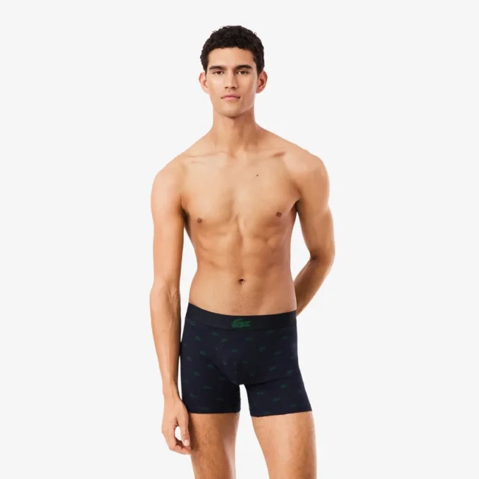 3-pakning med boxershorts i stretchbomull med trykk