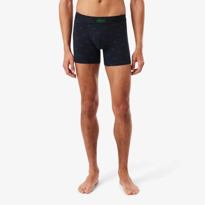 3-pakning med boxershorts i stretchbomull med trykk
