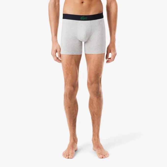 3-pakning med boxershorts i stretchbomull med trykk