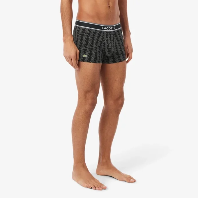 3-pakning med monogram-Trunks for menn