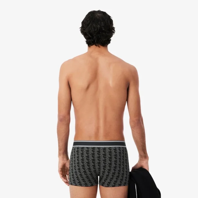 3-pakning med monogram-Trunks for menn