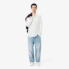 5-lommers indigo-jeans med rett snitt for menn