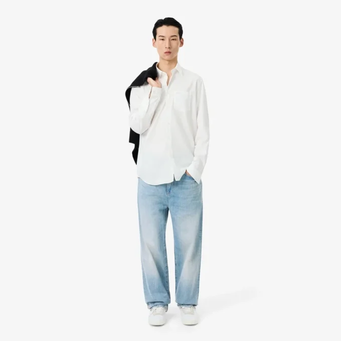 5-lommers indigo-jeans med rett snitt for menn