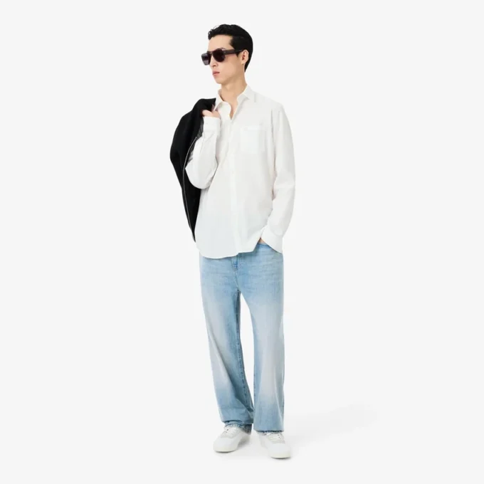 5-lommers indigo-jeans med rett snitt for menn