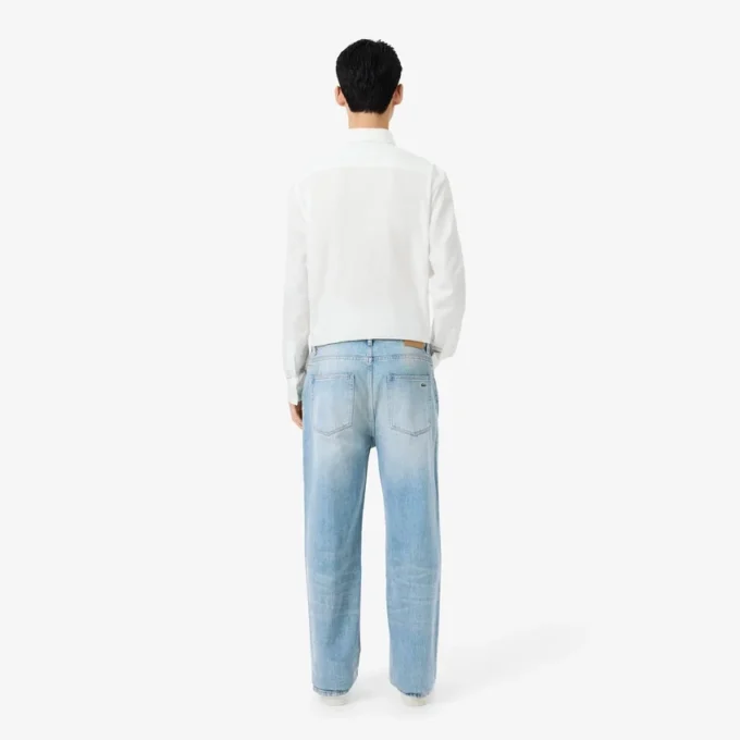 5-lommers indigo-jeans med rett snitt for menn