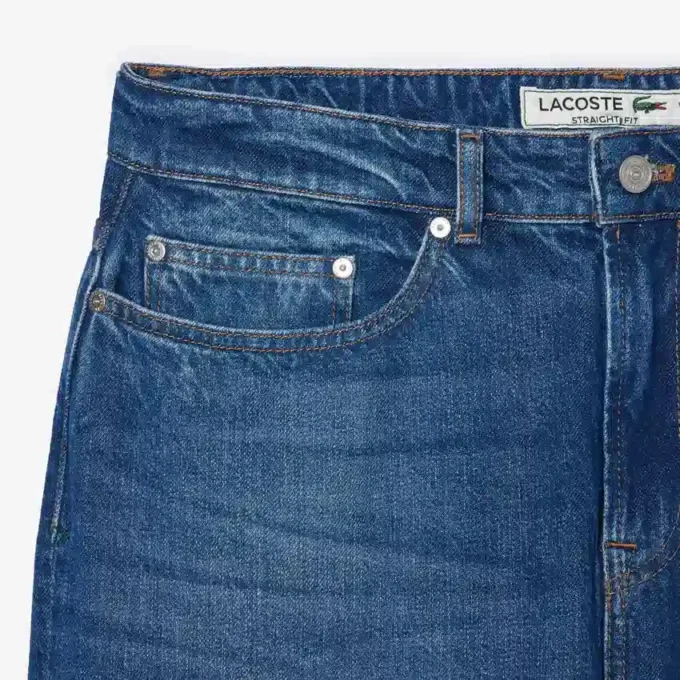 5-lommers indigo-jeans med rett snitt for menn