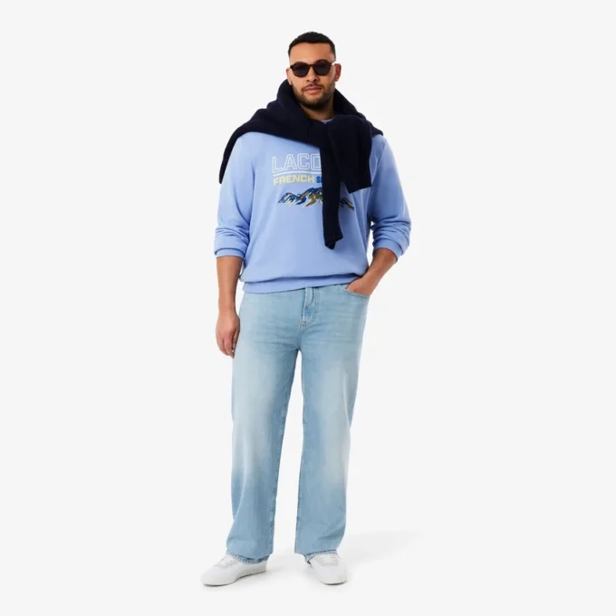 5-lommers indigo-jeans med rett snitt for menn