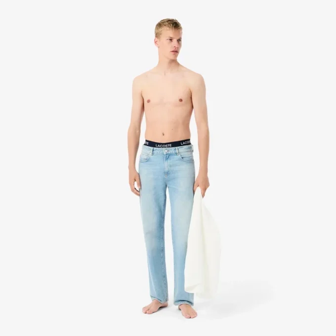 5-pakning med bomullsjersey-Trunks for menn