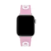 Apple Watch-rem i rosa silikon med krokodillemønster