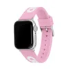 Apple Watch-rem i rosa silikon med krokodillemønster
