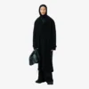 Balaclava i ribbestrikket, tovet ull