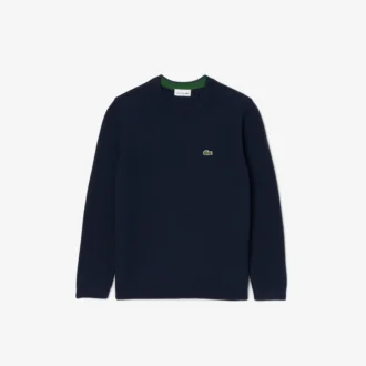 Barnesweater i bomull med rund hals
