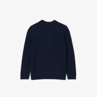 Barnesweater i bomull med rund hals