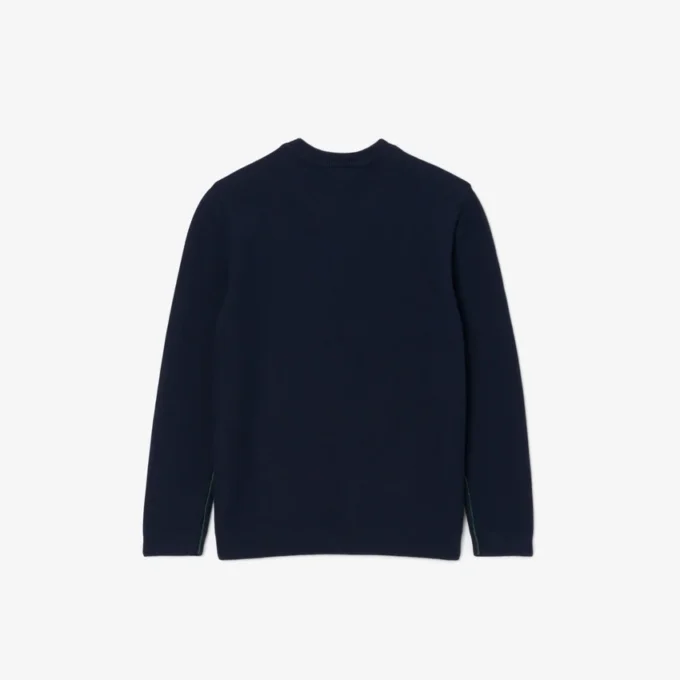 Barnesweater i bomull med rund hals