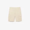 Bermuda-cargoshorts med rett passform og trykk