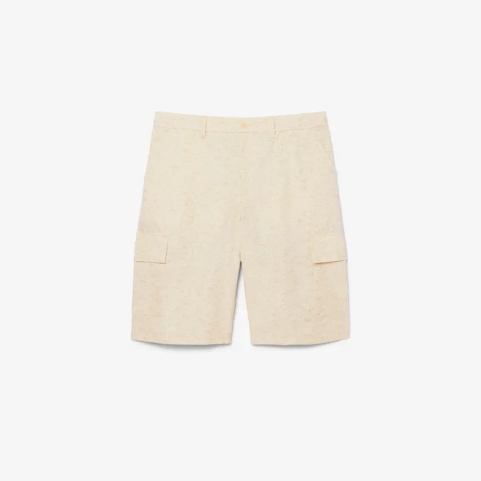 Bermuda-cargoshorts med rett passform og trykk