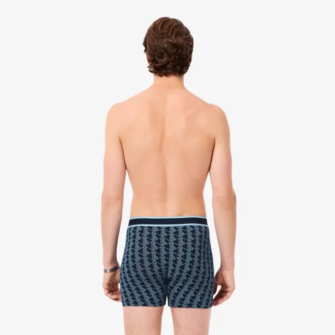 Bokser i stretchbomull med monogram for menn
