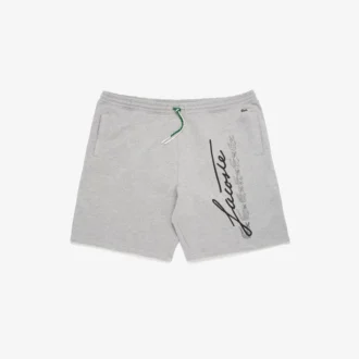 Bomullsshorts for menn med merke