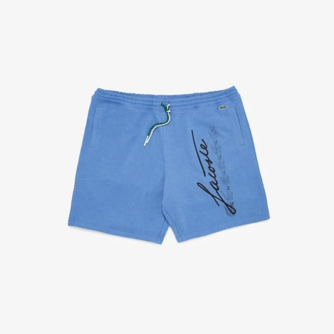Bomullsshorts for menn med merke