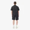 Bomullsshorts med krokodilleprint og striper