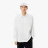 Bomullsskjorte med brodert motiv og avslappet passform