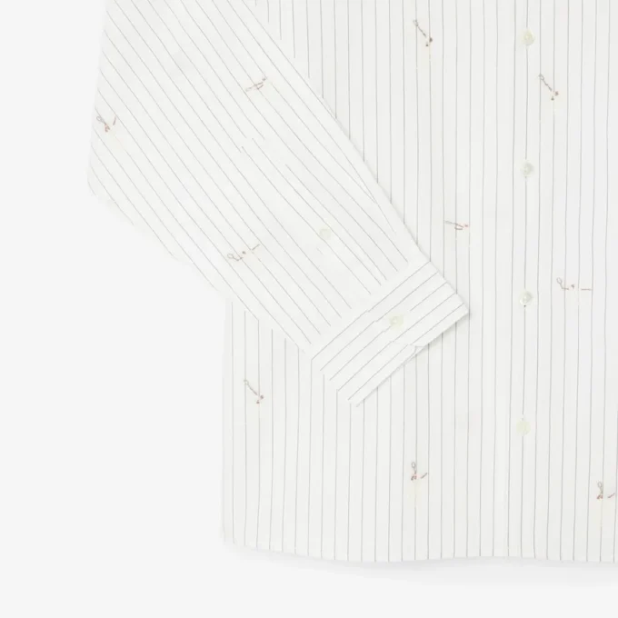 Bomullsskjorte med brodert motiv og avslappet passform