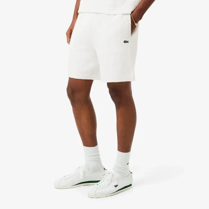 Bouclé-strikkede shorts