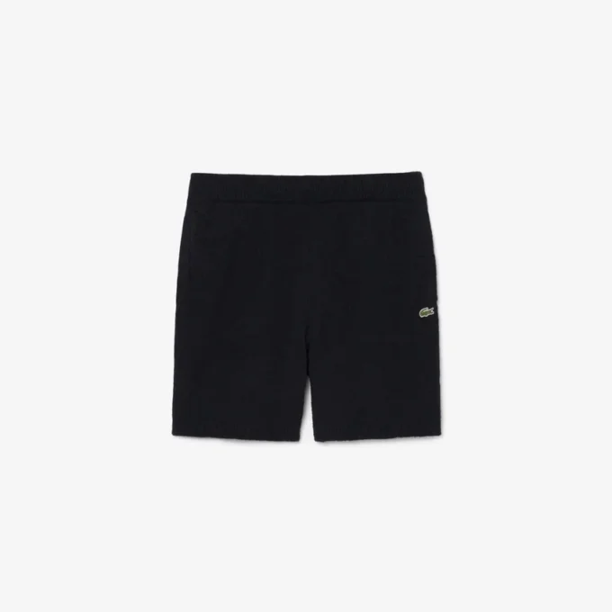 Bouclé-strikkede shorts