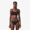 Bralette i mesh med krokodille-detaljer