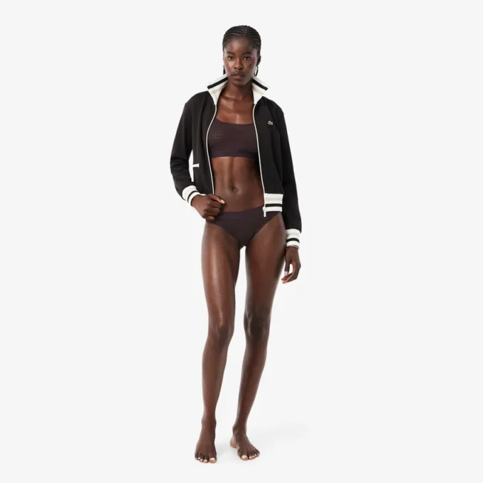 Bralette i mesh med krokodille-detaljer