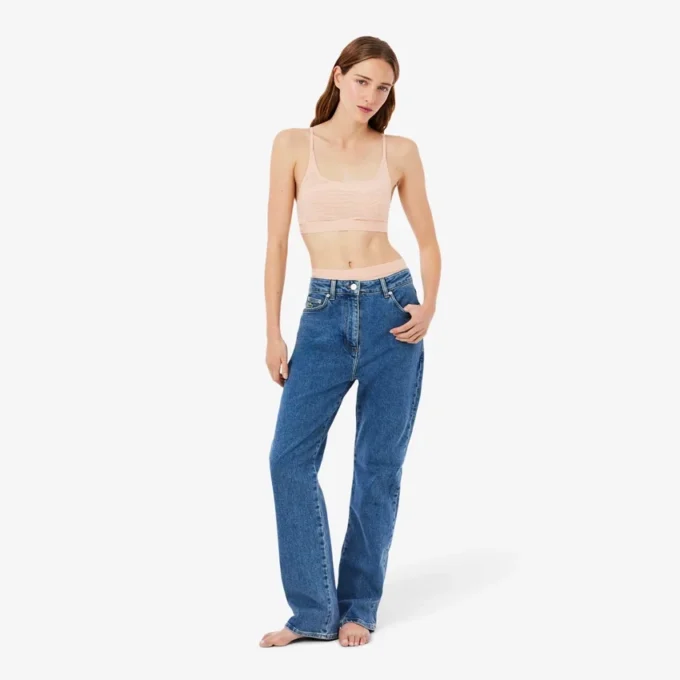 Bralette i mesh med krokodille-detaljer