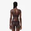 Bralette i mesh med krokodille-detaljer