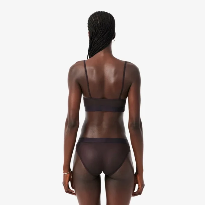 Bralette i mesh med krokodille-detaljer
