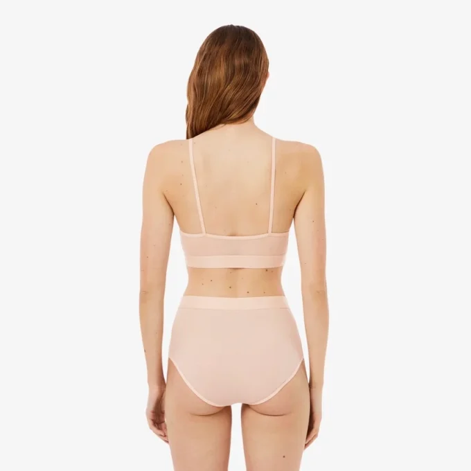 Bralette i mesh med krokodille-detaljer