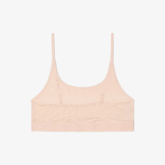 Bralette i mesh med krokodille-detaljer
