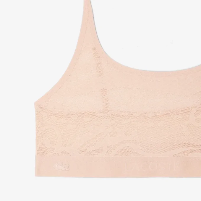 Bralette i mesh med krokodille-detaljer