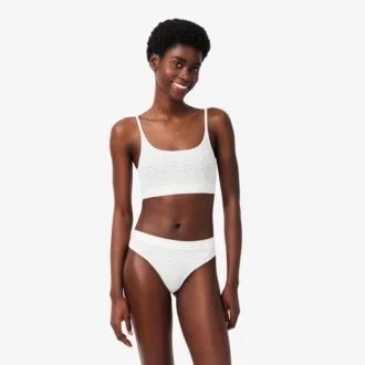 Bralette med logo og pointelle-mønster