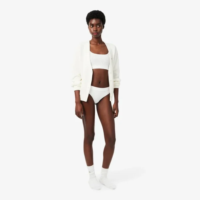Bralette med logo og pointelle-mønster