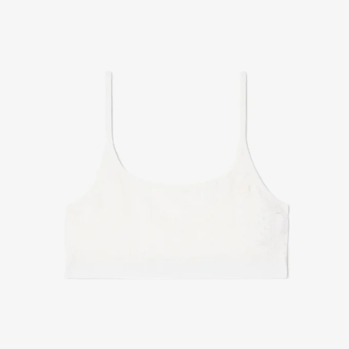 Bralette med logo og pointelle-mønster