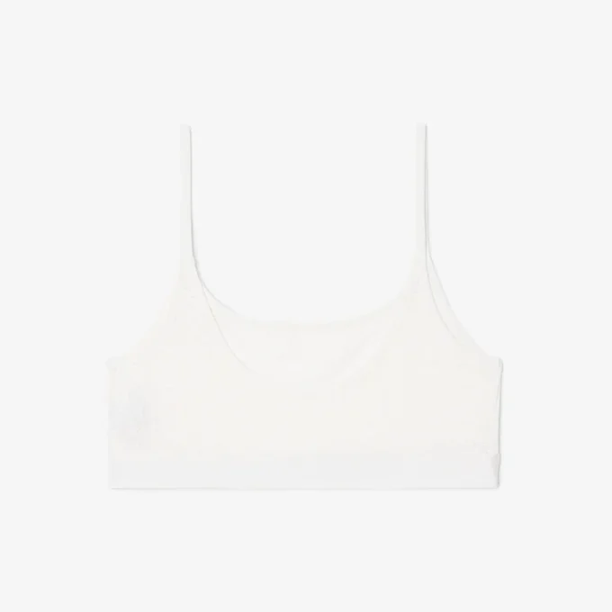 Bralette med logo og pointelle-mønster