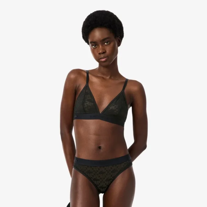 Bralette med logo og snøring