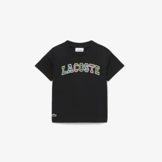 Brodert bomulls-T-skjorte