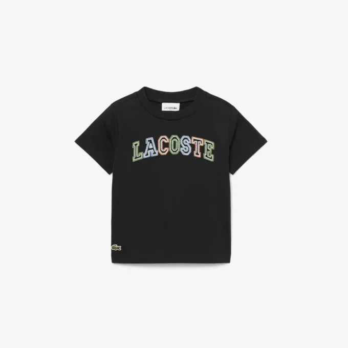 Brodert bomulls-T-skjorte