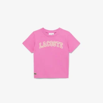 Brodert bomulls-T-skjorte