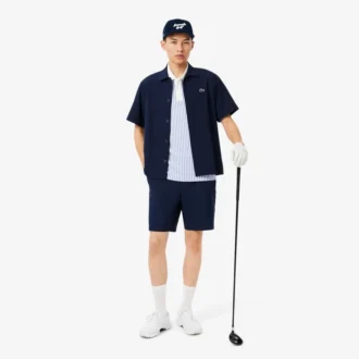 Brodert golfcap i kordfløyel for menn