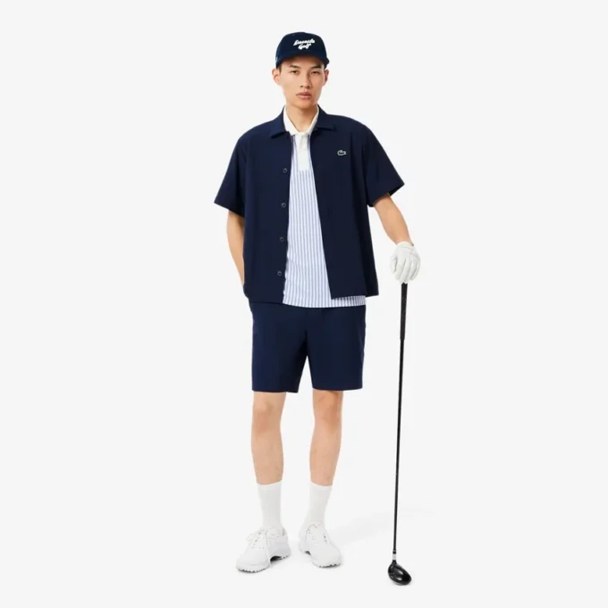 Brodert golfcap i kordfløyel for menn