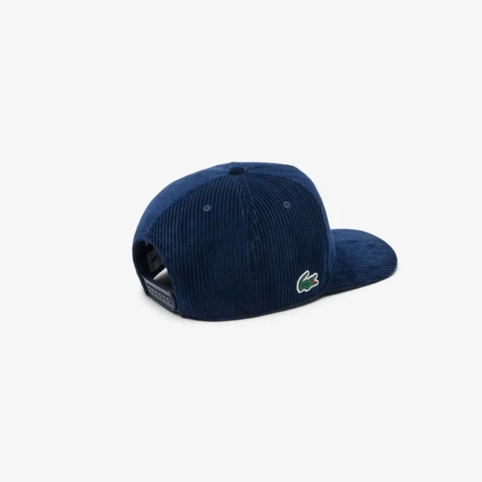 Brodert golfcap i kordfløyel for menn