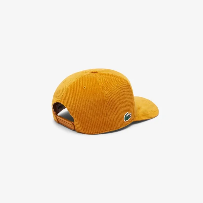 Brodert golfcap i kordfløyel for menn