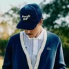 Brodert golfcap i kordfløyel for menn